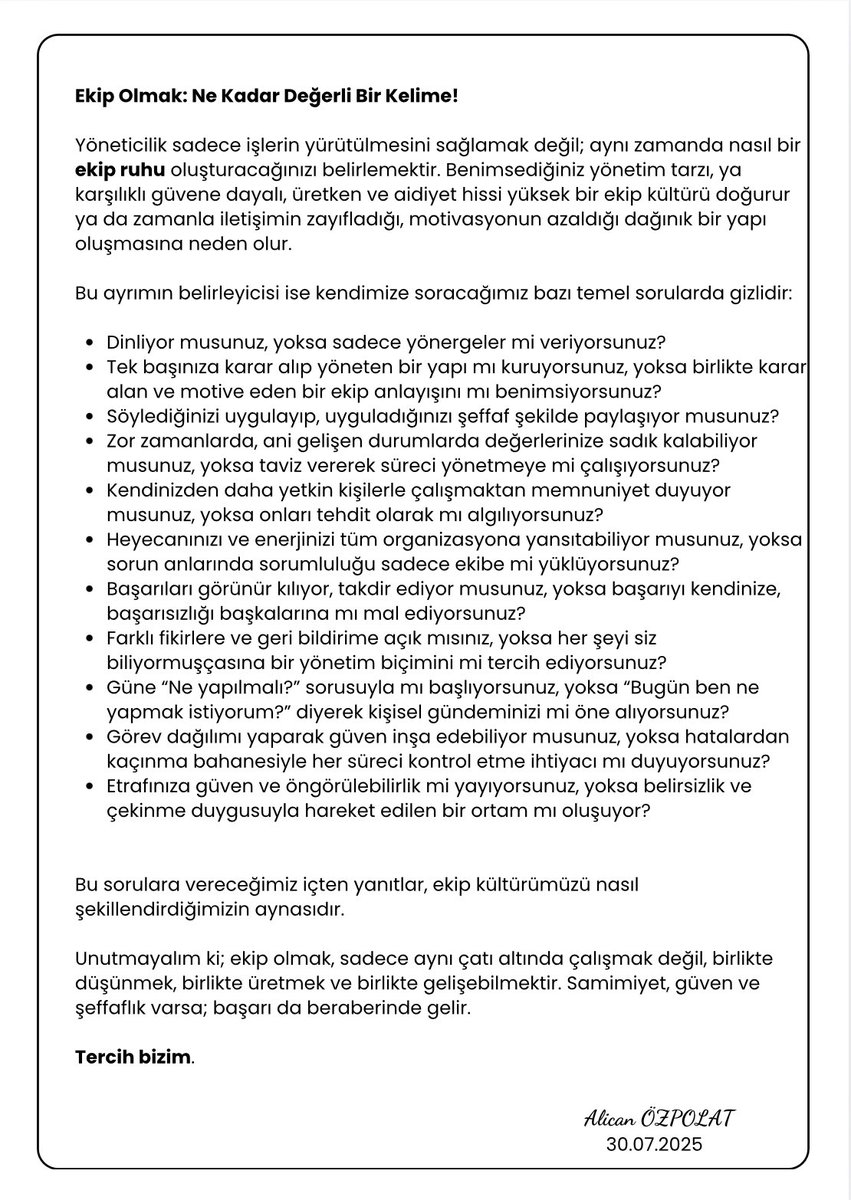 Ekip Olmak: Ne Kadar Değerli Bir Kelime ✍🏻