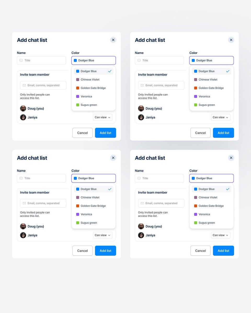 designwizrakesh's tweet image. A clean, intuitive interface that lets users create and customize team lists with ease.
From colors selection to member access.