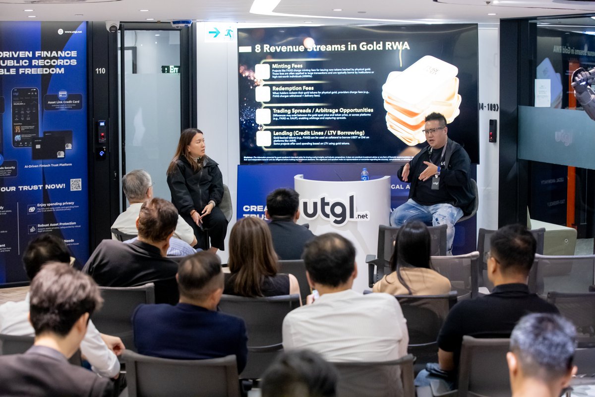 utgl_official's tweet photo. 🎯 Key takeaways from the UTGL × Uni Precious #RWA Seminar:

🔹 Tokenizing gold via utility token structures
🔹 Fintech Trusts powering next-gen RWA ecosystems
🔹 Real use cases in custody, trading & redemption
🔹 New revenue streams in DeFi & CeFi
🔹 Legal case studies from top jurisdictions

🙏 Big thanks to all our guests for joining and sharing the energy!

#Web3 #Tokenization #UtilityToken #GoldToken #Fintech #DigitalAssets #UTGL #PrivateTrust #Trust