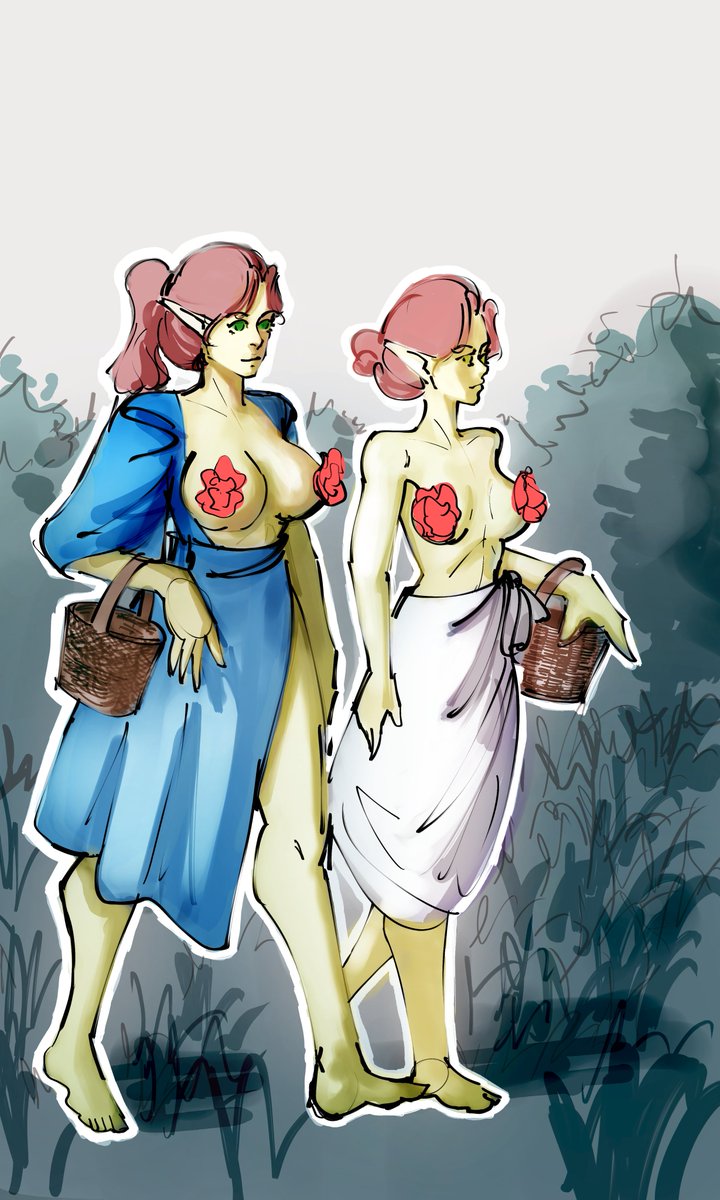 I'm hosting a raffle. Anyone who likes and retweets this post, I'll pick one among you and you'll get a free commission (so long as I'm being asked to depict a pretty girl). Oh yeah, the deflowered version is on my patreon.