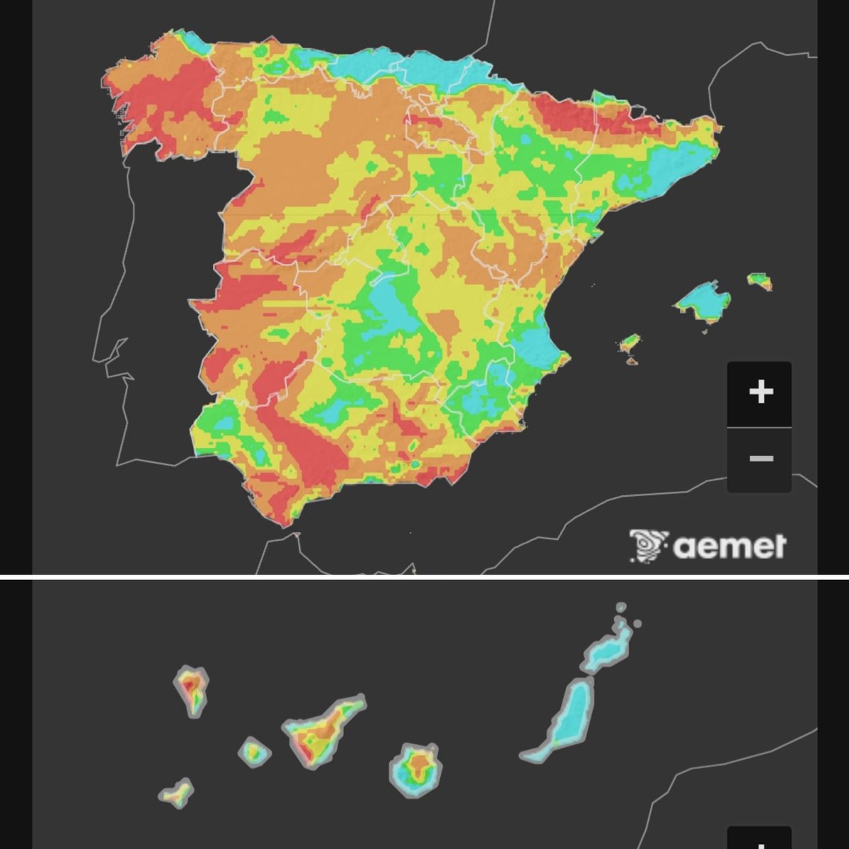 31 de julio | Riesgo de incendios forestales #IIFF en #España🇪🇸 | AEMET
aemet.es/es/eltiempo/pr…
🔴extremo
🟠muy alto
🟡alto
🟢moderado
🔵bajo