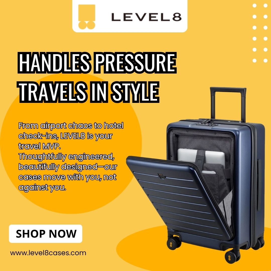 Command respect from baggage claim to boardroom.
Your suitcase should work as hard as you do. 💼
👉 Explore more: level8cases.com
#BusinessTravel #LEVEL8Luggage #PowerMovesOnly #WorkTripsInStyle #SuitcaseGoals #TravelBoss