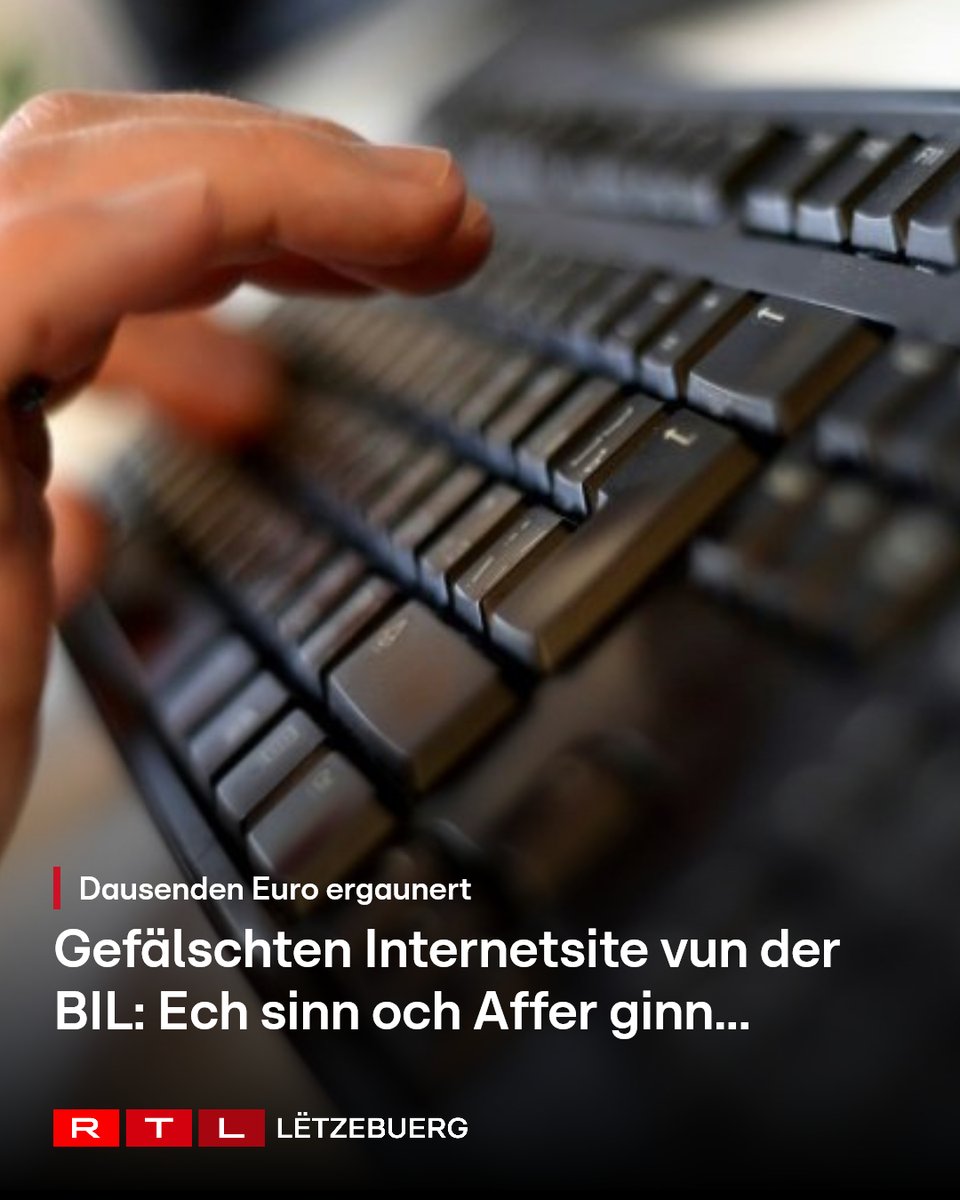RTLlu's tweet image. Gefälschten Internetsite vun der #BIL: Eng ganz Partie Affer hu sech no der Publikatioun vun engem Artikel op rtl.lu bei der Redaktioun gemellt. D'Envergure vun der #Arnaque schéngt grouss. rtl.lu/news/national/…