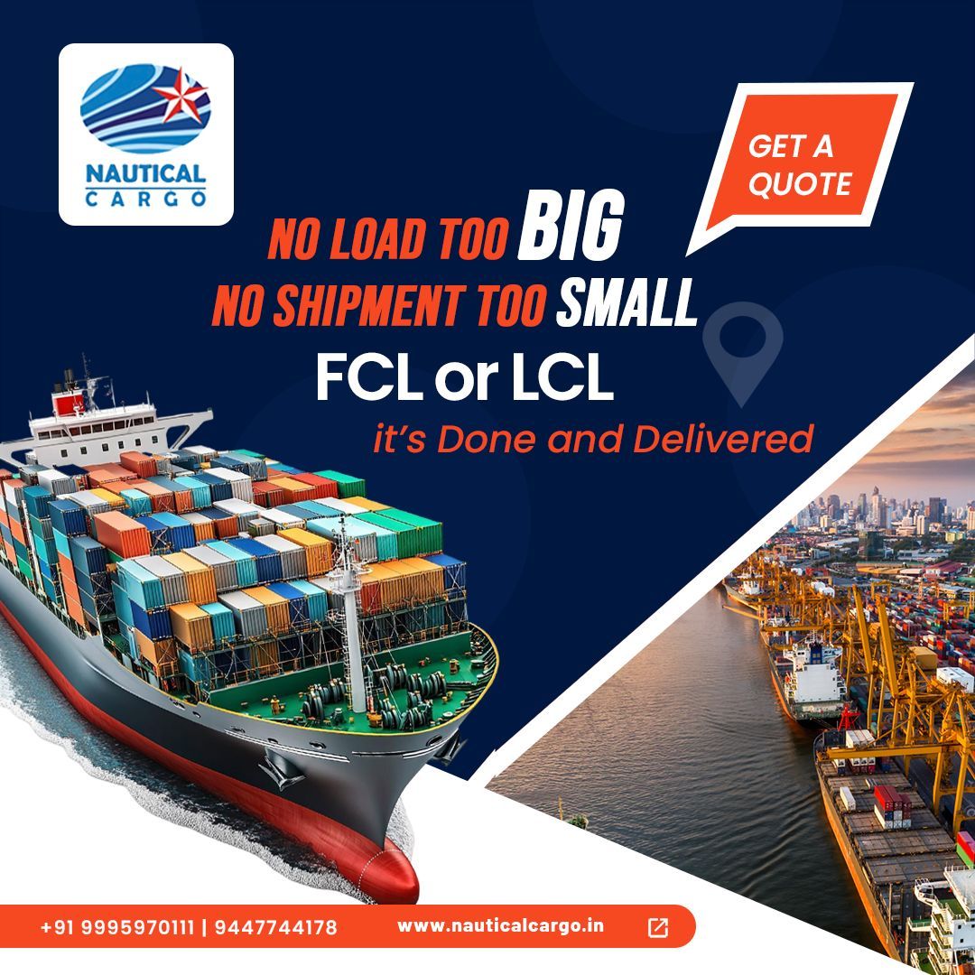 🚢 FCL or LCL — We deliver more than cargo. We deliver confidence. 💪📦

Full container or just a few pallets — we’ve got you covered.

Why settle for less when you can ship with the best?
👉 nauticalcargo.in
#FCL #LCL #FreightForwarding #LogisticsMadeEasy #NauticalCargo