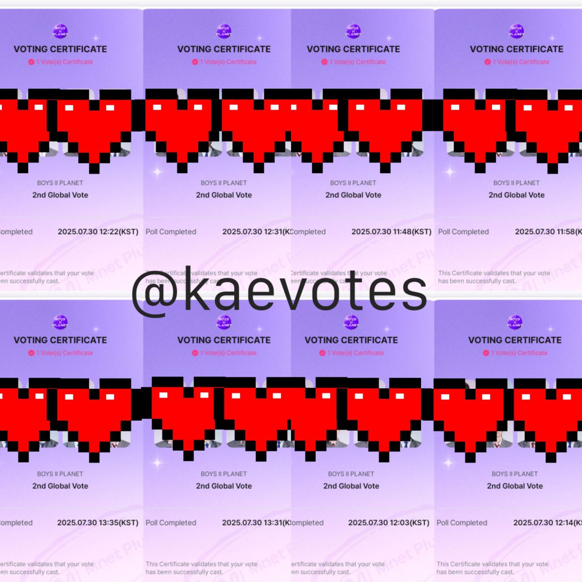 kaevotes's tweet photo. WTS LFB #kaevotes

12 votes (8-pick) — 1usd / 60php
10 votes (4-pick) — .5 usd / 30php

50+ device/accounts available everyday ✅

OPEN FOR RT DEALS AND COLLAB

#b2p #boysplanet mnet votes wts b2p https://t.co/Tn9Q9Q1yBz