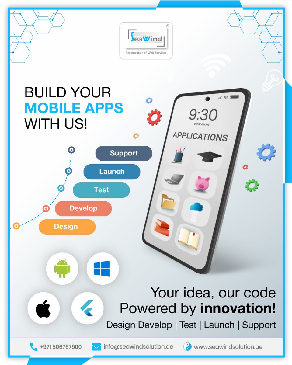 seawindFZ's tweet image. 🚀Turn your app idea into reality with Seawind Solution!
We design, develop & support high-performance mobile apps for startups, enterprises & agencies.
📞+971 506787900
🌐seawindsolution.ae
📧info@seawindsolution.ae
#AppDevelopment #FlutterApps #iOS #Android #BuildWithUs