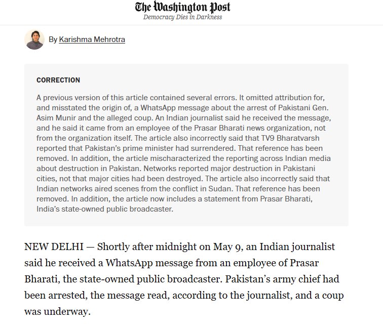 हर्ष वर्धन त्रिपाठी 🇮🇳Harsh Vardhan Tripathi (@mediaharshvt) on Twitter photo भारत के विरुद्ध किस तरह की साजिशें होती है, इसका अनुमान लगाना मुश्किल है। अब यही देखिए <a href="/washingtonpost/">The Washington Post</a> ने एक रिपोर्ट छापकर <a href="/TV9Bharatvarsh/">TV9 Bharatvarsh</a> सहित पूरे भारतीय मीडिया को बदनाम किया। अब उसी वॉशिंगटन पोस्ट ने माफी माँगी है, लेकिन भारत को, भारतीय मीडिया को बदनाम करने के लिए वही रिपोर्ट भारत के विरुद्ध किस तरह की साजिशें होती है, इसका अनुमान लगाना मुश्किल है। अब यही देखिए <a href="/washingtonpost/">The Washington Post</a> ने एक रिपोर्ट छापकर <a href="/TV9Bharatvarsh/">TV9 Bharatvarsh</a> सहित पूरे भारतीय मीडिया को बदनाम किया। अब उसी वॉशिंगटन पोस्ट ने माफी माँगी है, लेकिन भारत को, भारतीय मीडिया को बदनाम करने के लिए वही रिपोर्ट