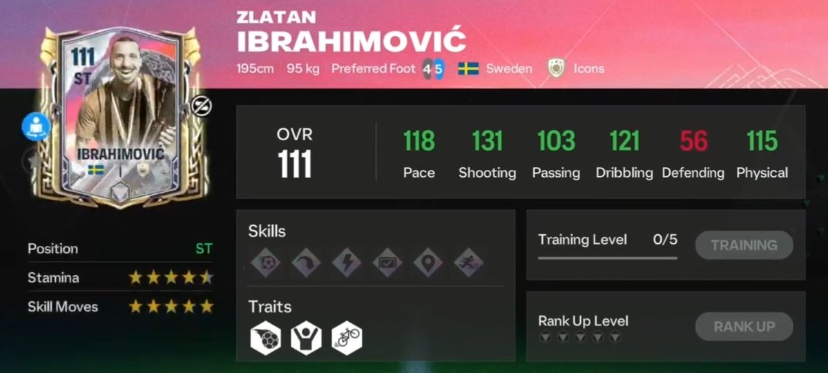 ENZO (@enzo9cfc) on Twitter photo Zlatan Ibrahimovic
No 5* wf
No power header
No finesse
No long shot
Ea killed all the hype for this new Card
#FCMobile #EAFC25 #FC25
<a href="/EASFCMOBILE/">EA SPORTS FC MOBILE</a>
๐๐ Zlatan Ibrahimovic
No 5* wf
No power header
No finesse
No long shot
Ea killed all the hype for this new Card
#FCMobile #EAFC25 #FC25
<a href="/EASFCMOBILE/">EA SPORTS FC MOBILE</a>
๐๐