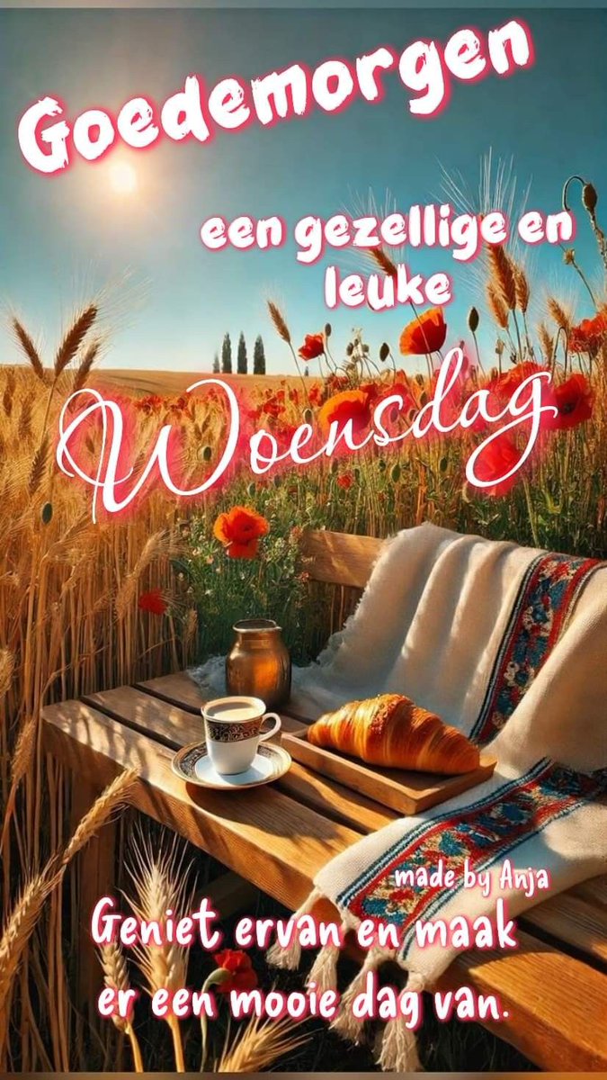 Goeiemorgen ☕ lieverds 🍀
Heb een fantastische dag vandaag 😉