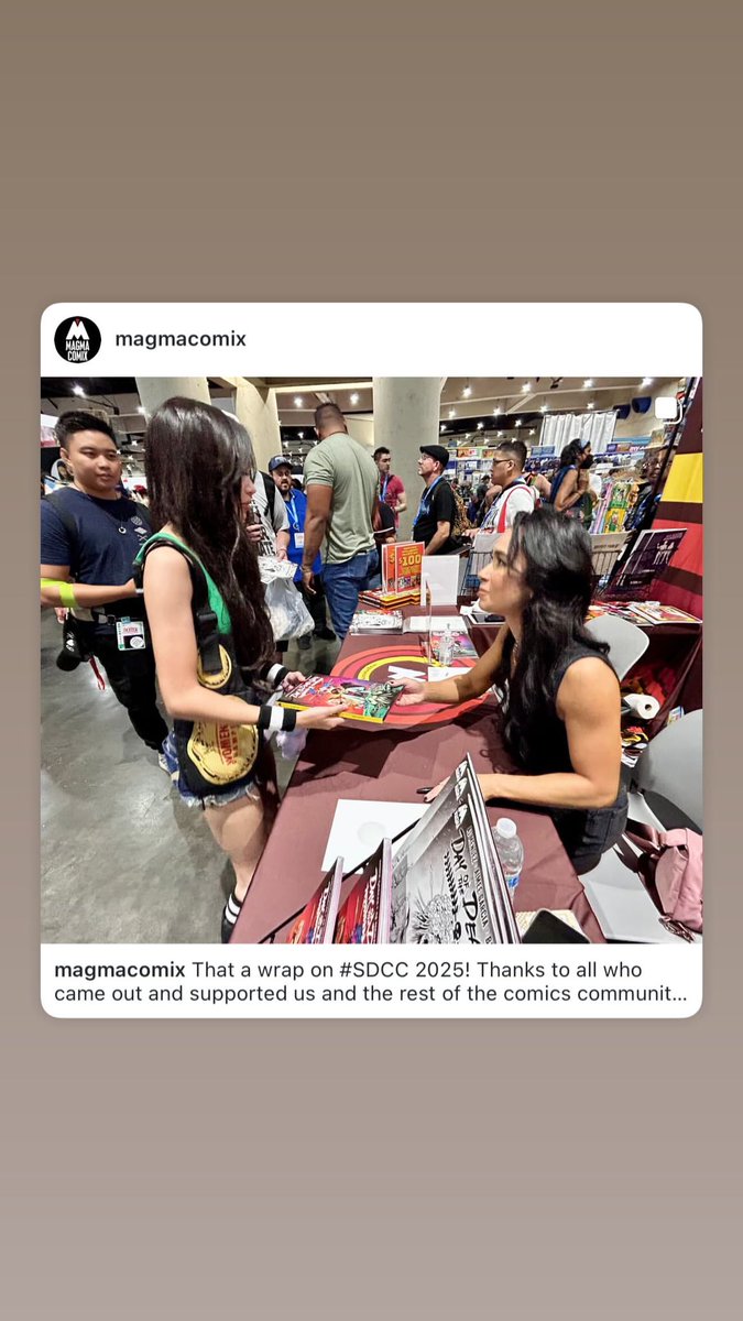 📱— AJ reposts <a href="/MagmaComix/">Magma Comix</a>’s post via instagram stories on July 29th, 2025.