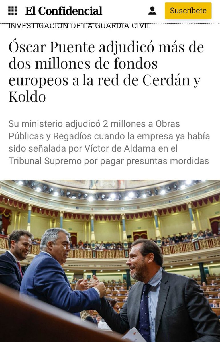 Y el día ha llegado. Estamos atentos a la futura imputación de Óscar Puente, el ministro que sí escuchaba a Santos Cerdán según Koldo.