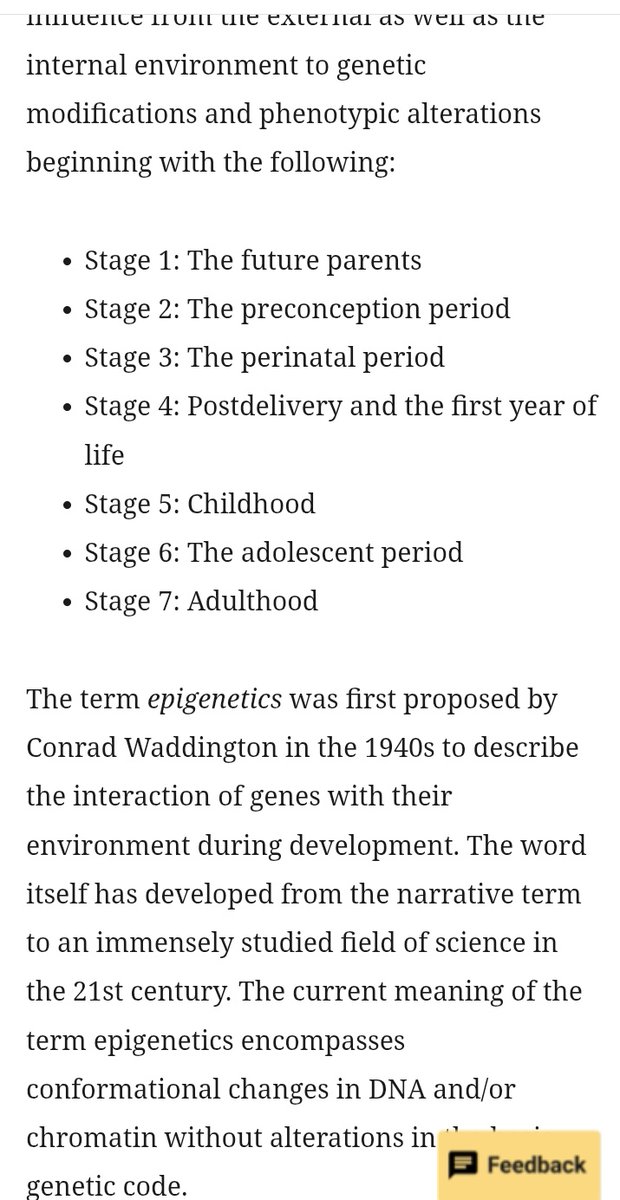 And, putting the effects of what one may do as an adult aside, anything that happens even in the childhood of one's parents has the ability to affect the adult health of their child!

#DevelopmentalProgramming

A good number of our #NCDs has its roots in this explanation.