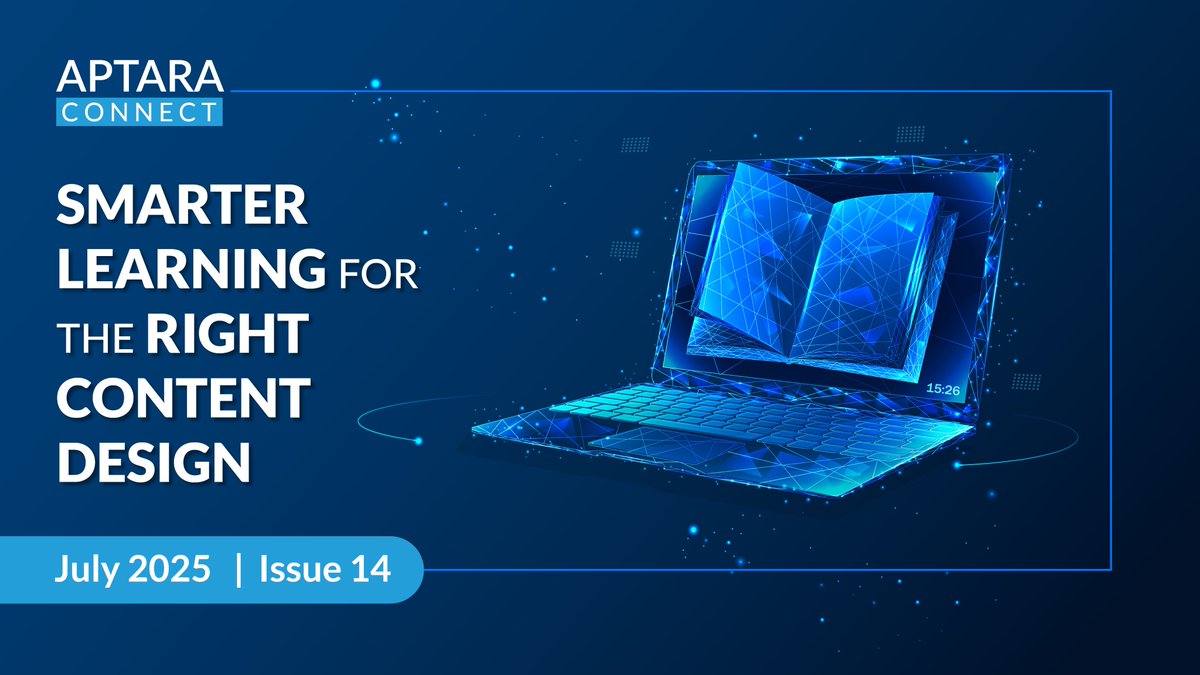 Now Live: Issue 14 of #AptaraConnect. Discover how learner-first strategies, on-demand formats &amp; design thinking are transforming L&amp;D in 2025.

📰 Read now👇
linkedin.com/pulse/smarter-…

#Aptara #LearningDesign #LnP #CorporateTraining   #Microlearning #OnDemandLearning
