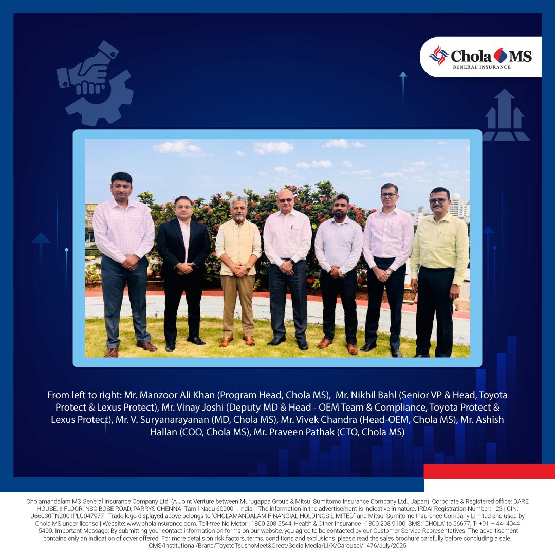 We had the pleasure of hosting the leadership team from Toyota Tsusho Insurance Broker India Pvt. Ltd. at Dare House for a meet &amp; greet session over lunch.

Mr. Vinay Joshi (Deputy Managing Director &amp; Head – OEM Team &amp; Compliance, Toyota Protect &amp; Lexus Protect) and Mr. Nikhil