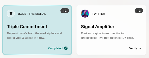 Need 75 list to be a Signal Amplifier.

<a href="/boundless_xyz/">Boundless</a> community need our support