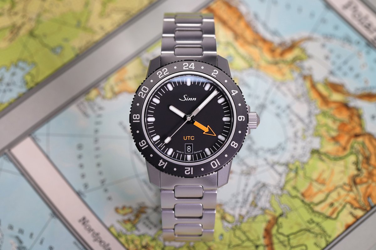 Worn with black silicone strap (integrated in the case) on a 7.1” wrist, the 105 St Sa UTC with 41 mm bead-blasted stainless steel case measures 47.4 mm from lug to lug (12-6 o’clock).

Discover the 105 St Sa UTC here:
 sinn.de/en/watches/ser…