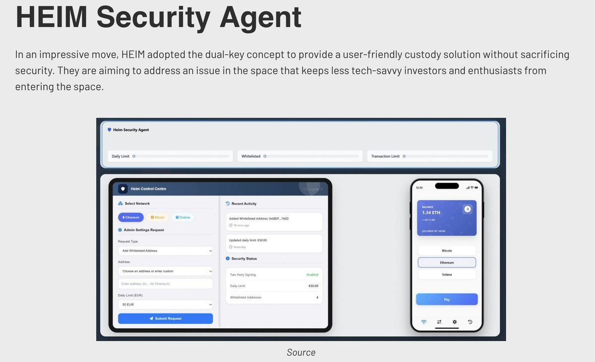 We’re excited to be featured by @1LineCrypto in their Future of Money series! 🧠💼

They explore how HEIM's dual-key agent makes hot wallets safer than cold — without sacrificing UX.

Read the full story 👉 lnkd.in/g26KeN4S
#Web3 #SelfCustody #Crypto #Heimworks