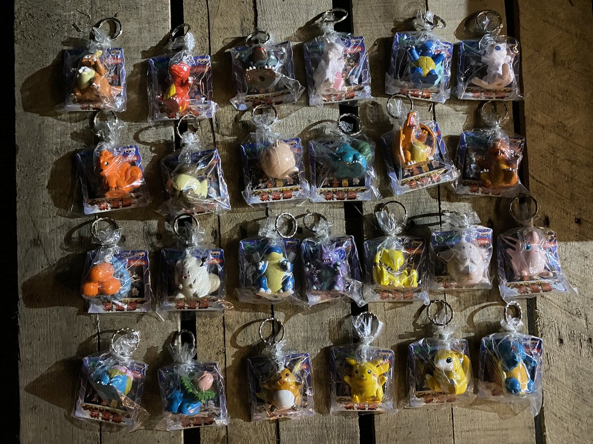 FULL SET! Pokémon Banpresto Vintage Figurine Key-Rings - Full Set of 26 - TAGGED &amp; SEALED!

Some of these can be hard to find at times. Tagged and/or Sealed? Even more! 

The full set ALL TAGGED &amp; SEALED TOGETHER? That’s not easy to come by like this. This is definitely a