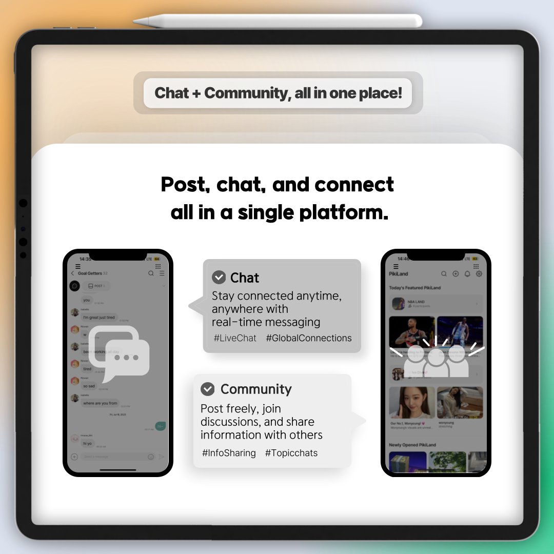 PikiGlobal's tweet photo. A place where thoughts are shared, connections grow, and conversations never stop.
PikiLand is a global community platform where you can connect with anyone, anywhere, through shared interests.
Whenever you want to speak, whenever you need to be heard, there’s always an open space for you.
Start your today on PikiLand.

#PikiLand #GlobalCommunity #RealConversations #StayConnected #TopicChats #MeetNewFriends #ShareYourStory