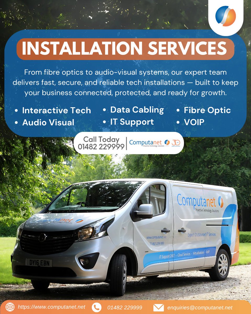 ComputanetMSP's tweet image. ⚙️ Need reliable tech installations? From data cabling to VOIP, we’ve got you covered. Fast, secure, and future-ready. 💼
📞 Call us today on 01482 229999
🔗 computanet.net
#computanet #installation #Services