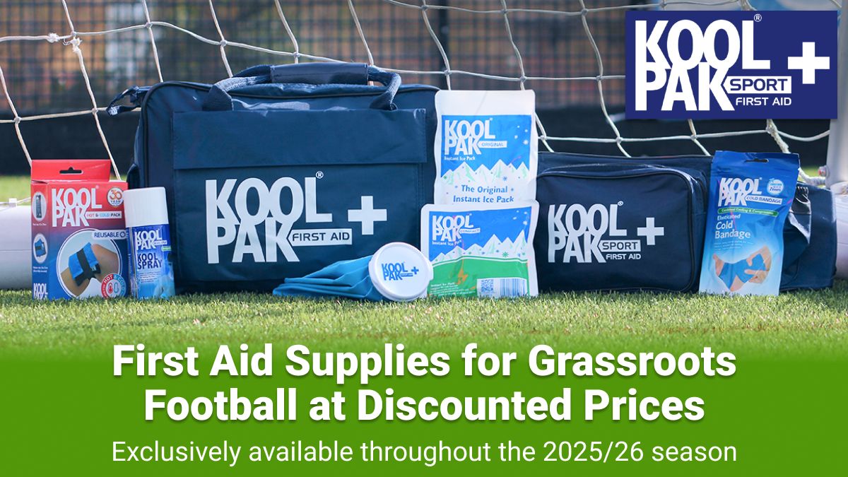 Set for the new season? Our partners <a href="/KoolpakUK/">Koolpak</a> have announced that their prices will remain exactly the same for the 2025/26 season! Stock up your medical kit bag with leading products, available at special prices for affiliated clubs 👇 

bit.ly/4jNmzET