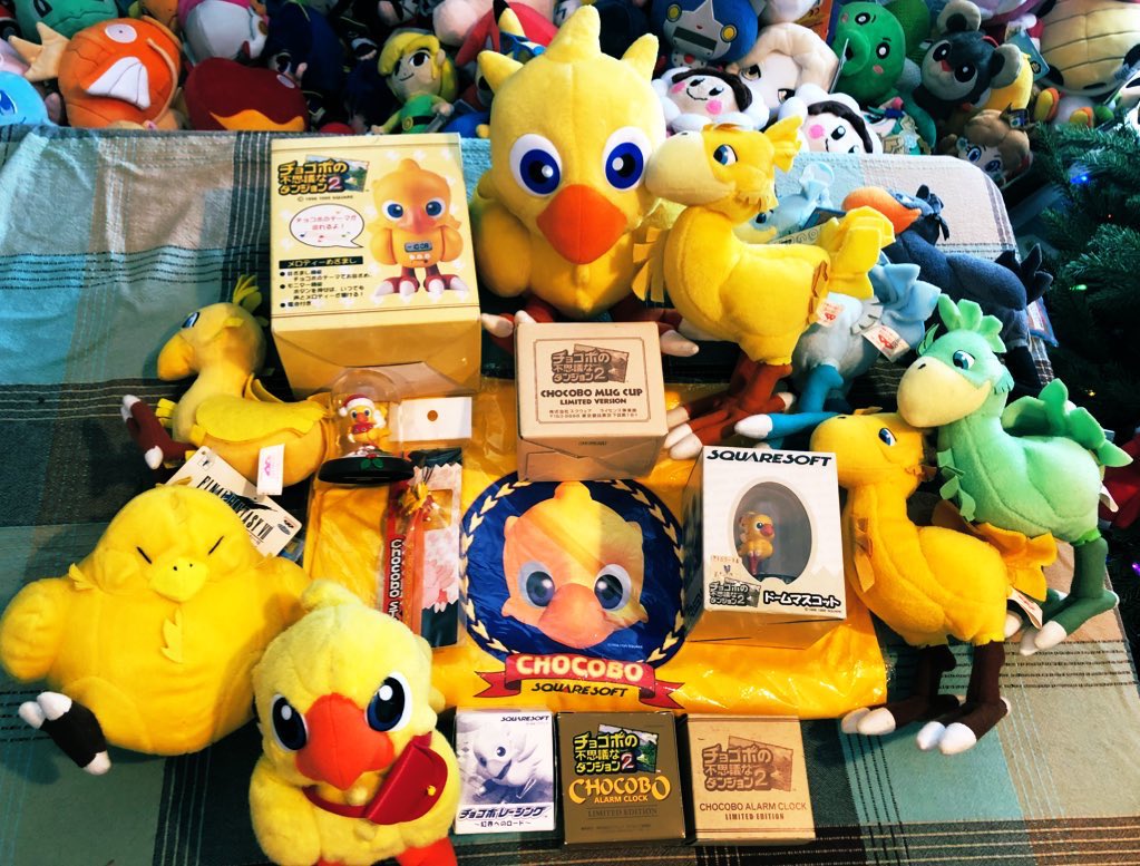 Vintage and VERY RARE - Final Fantasy Chocobo Plushies and Collectible items!

These are a bunch of Holy Grail Level items for Final Fantasy fans themed around the Chocobo games from the PlayStation Retro Days—including the colored Chocobo FF7 Plush Set from Banpresto- DOUBLE