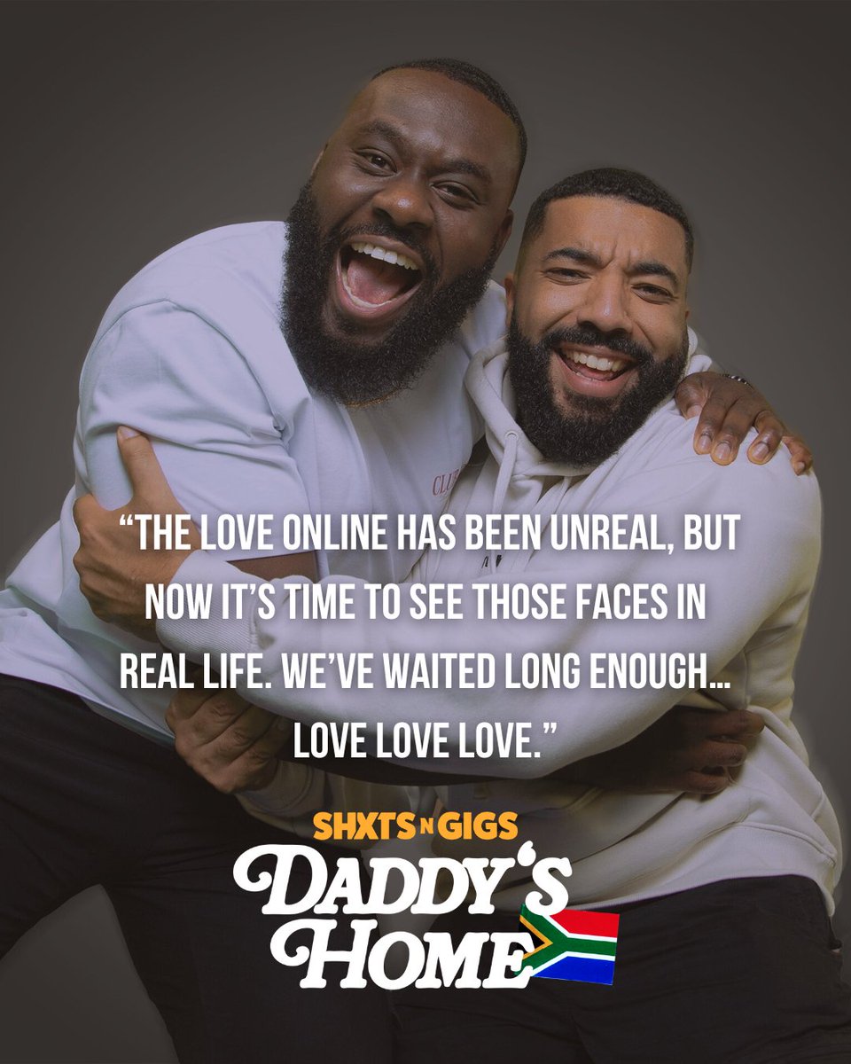 BIG Concerts (@bigconcerts) on Twitter photo The boys are gassed to bring the Daddy's Home Tour to South Africa!
Catch <a href="/shxtsngigs/">ShxtsnGigs</a>, the UK's wildest comedy duo, in Johannesburg and Cape Town in January 2026!
Tickets on sale at 9am on Friday 1 August 2025, exclusively from ticketmaster.co.za The boys are gassed to bring the Daddy's Home Tour to South Africa!
Catch <a href="/shxtsngigs/">ShxtsnGigs</a>, the UK's wildest comedy duo, in Johannesburg and Cape Town in January 2026!
Tickets on sale at 9am on Friday 1 August 2025, exclusively from ticketmaster.co.za