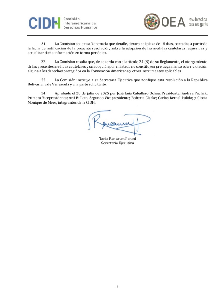 TAMARA_SUJU's tweet photo. #Venezuela:  🆘. Atención: la @CIDH emite medidas cautelares de protección para Henry Alberto Castillo Molero, empresario y productor agrícola. Secuestrado y Desaparecido por el DGCIM el 24 de Enero de este año,  por ser TIO del ex Tte   Christian Hernández Castillo, ex preso político” a quien el régimen busca.

La CIDH  solicita 
a Venezuela que:
a) adopte las medidas necesarias para proteger los derechos a la vida e integridad personal de la 
persona beneficiaria. En particular,
i. informe si la persona beneficiaria se encuentra bajo custodia del Estado y, en caso 
afirmativo, indicar el motivo y las circunstancias de su detención; o bien, las medidas 
tomadas a fin de determinar su paradero o destino;
ii. si la persona beneficiaria está en custodia del Estado, precise si se le han imputado delitos 
y si ha sido presentado ante un tribunal competente para revisar su detención, o, si no ha 
comparecido ante un tribunal, aclarar la razón por la que no lo ha hecho;
iii. indique de manera expresa el tribunal que conocería su causa penal, de existir esta, o las 
razones por las que no ha sido puesta en libertad a la fecha;
iv. permita la comunicación del beneficiario con su familia y representantes legales de 
confianza dándoles acceso pleno a su expediente penal, de existir; y
v. realice de inmediato una valoración médica para conocer su estado de salud; y
b) informe sobre las acciones adoptadas a fin de investigar los presuntos hechos que dieron lugar 
a la presente medida cautelar y así evitar su repetición.