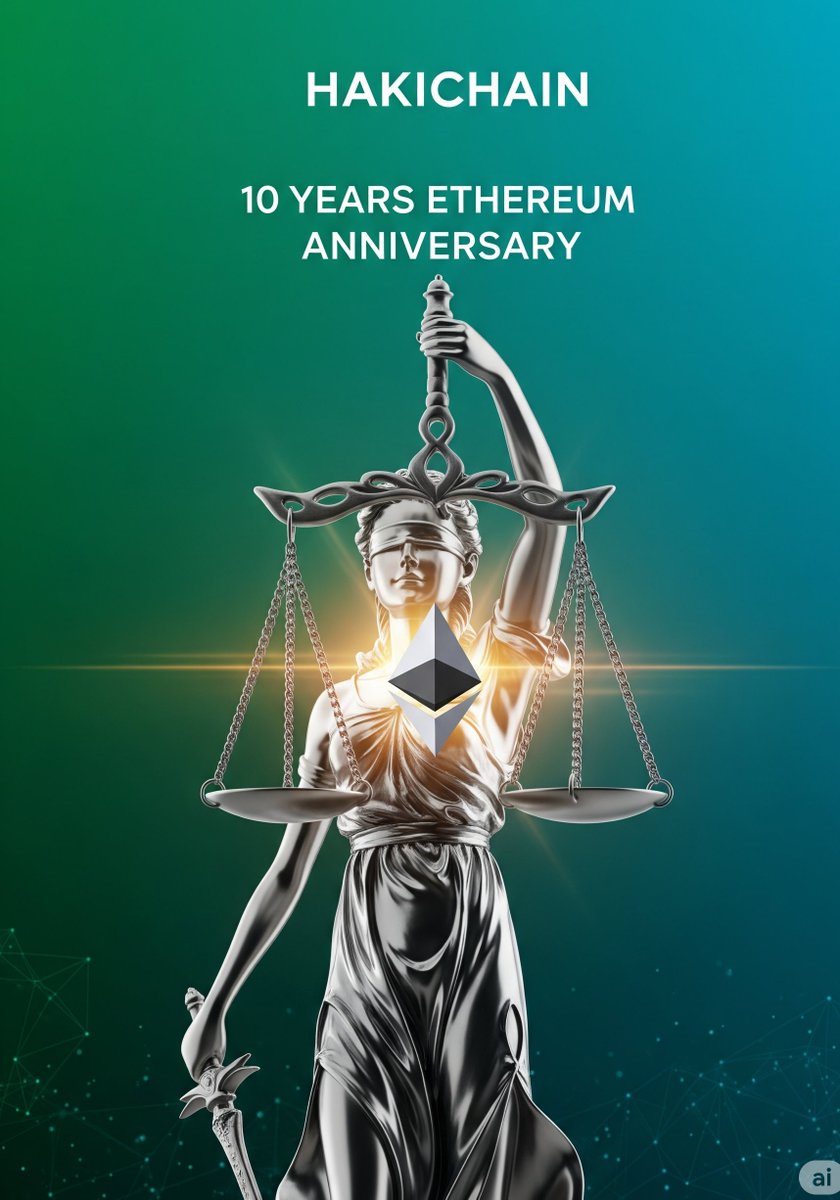 Celebrating a decade of decentralization! 🎉 We're proud to honor 10 Years of Ethereum's incredible journey.
Proud to build on a decade of progress! 
#Ethereum10  #LegalTech #JusticeReimagined