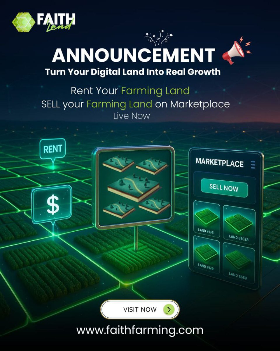 Pankaj14634's tweet photo. 🚨 BIG NEWS FROM FAITH FARMING! 🌱
This means double the power:
📈 Farm. 🔁 Seed. 💰 Earn.
Get started 👉 https://t.co/ad7l0RkBRV
Don't sit on idle land. Make it work for you.
#FaithFarming #EarnWithFaith #Web3 #DigitalFarming #RealReturns #FarmAndTrade #Web3Opportunity https://t.co/2cBBpljPcE