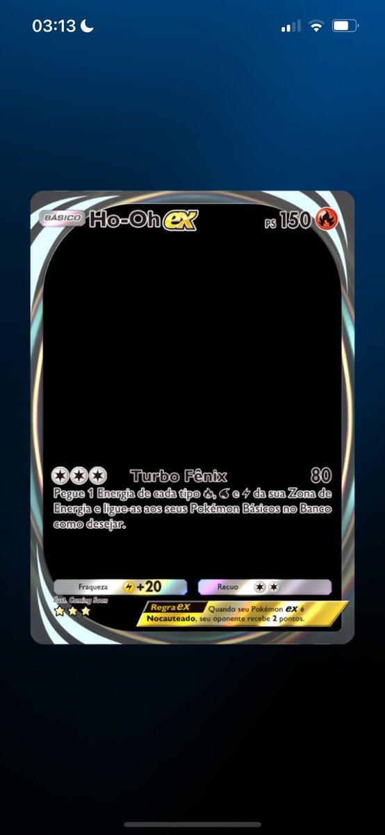VidaDeTreinador's tweet photo. Tirei a imersiva no #PokemonTCGPocket, mas… eita, NÃO TEM A ARTE! 

Aparentemente, o barulho feito acerca do (suposto) trace que viralizou hoje gerou resultado e uma tomada de decisão da DeNa. Resta saber se outro artista ficará responsável ou se ele poderá se redimir. Veremos. https://t.co/9otKpswqaq