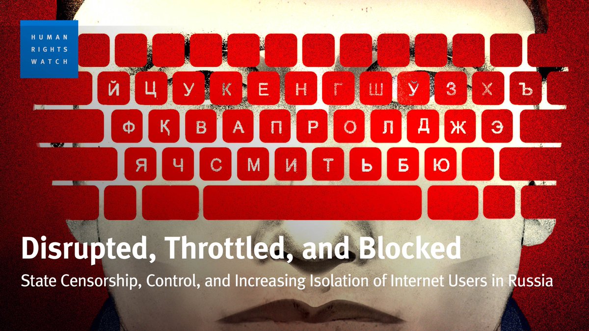 Anastasiia Kruope (@an_kruope) on Twitter photo Today, <a href="/hrw/">Human Rights Watch</a> released a report documenting growing isolation and pervasive censorship that internet users face in #Russia.
hrw.org/report/2025/07… Today, <a href="/hrw/">Human Rights Watch</a> released a report documenting growing isolation and pervasive censorship that internet users face in #Russia.
hrw.org/report/2025/07…