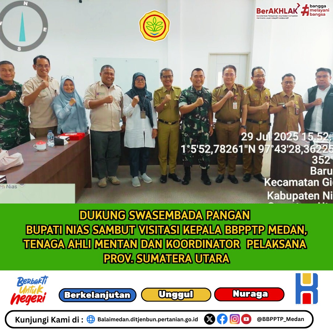 Bbpptp_Medan's tweet photo. DUKUNG SWASEMBADA PANGAN, BUPATI NIAS SAMBUT VISITASI KEPALA BBPPTP MEDAN,  TENAGA AHLI MENTAN DAN KOORDINATOR  PELAKSANA PROV. SUMUT.

Bupati Nias Ya' atulo Gulo, S.E., S.H., https://t.co/xPJAroO48x. sambut kunjungan

Baca selengkapnya:
https://t.co/MHmpcAjFaB https://t.co/RvJxhS1gJO