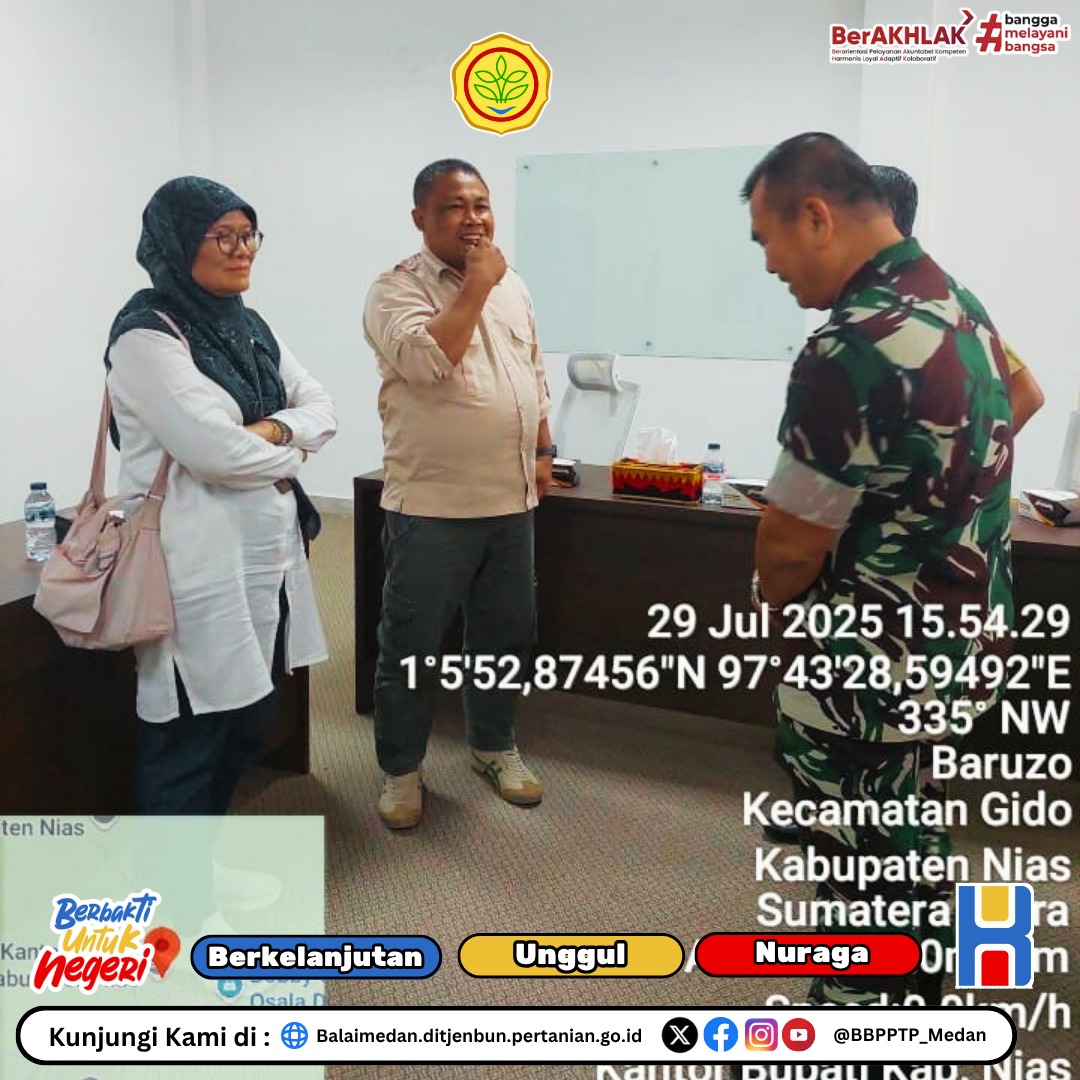 Bbpptp_Medan's tweet photo. DUKUNG SWASEMBADA PANGAN, BUPATI NIAS SAMBUT VISITASI KEPALA BBPPTP MEDAN,  TENAGA AHLI MENTAN DAN KOORDINATOR  PELAKSANA PROV. SUMUT.

Bupati Nias Ya' atulo Gulo, S.E., S.H., https://t.co/xPJAroO48x. sambut kunjungan

Baca selengkapnya:
https://t.co/MHmpcAjFaB https://t.co/RvJxhS1gJO