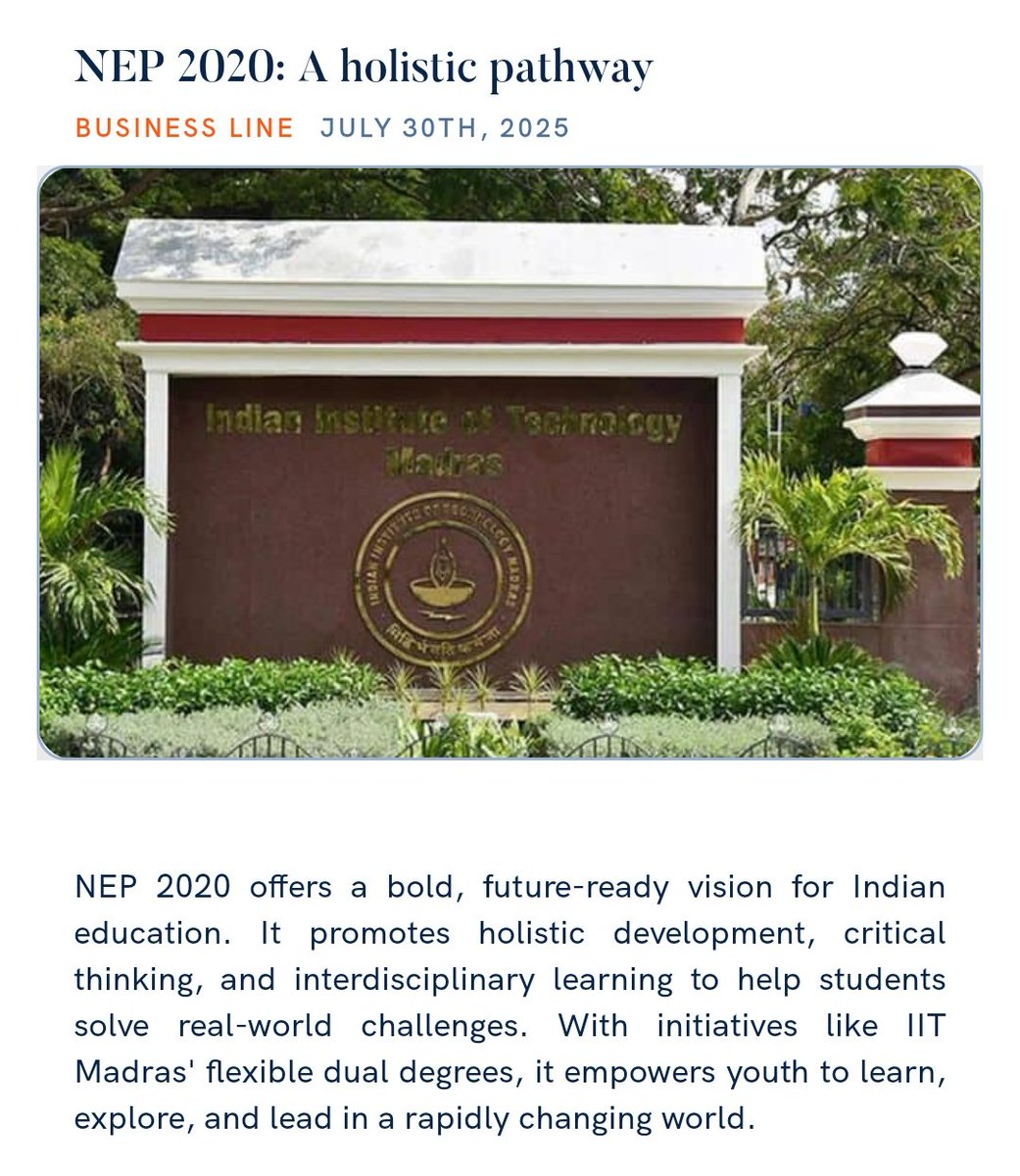 NEP 2020: A holistic pathway
thehindubusinessline.com/opinion/nep-20… 

via NaMo App