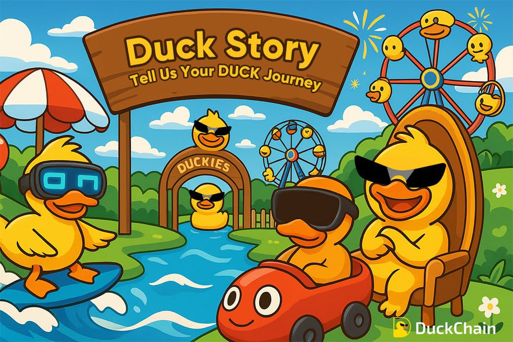 🦆 Share DUCK Story, Win $DUCK! 💛

Whether you’re an OG or a fresh duckie, we want to hear YOUR DuckChain story.

It could be:
— The first $DUCK you ever earned or bought
— A DuckChain campaign you joined
— An ambassador who helped you waddle through
— Or anything else related