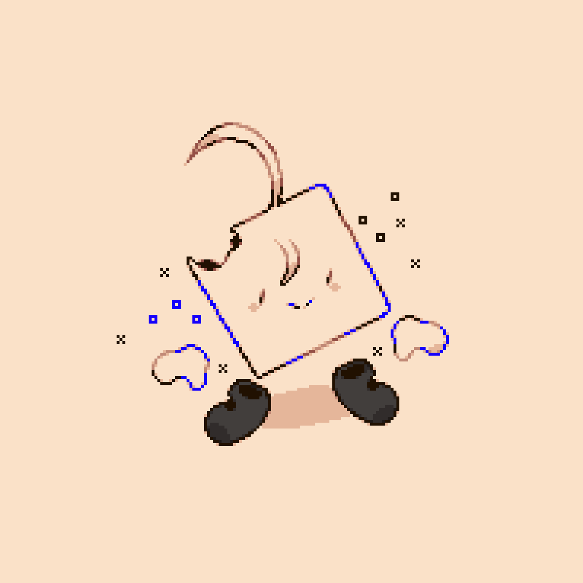 Day 334: ⚪⚫🟤🔵
#pixelart