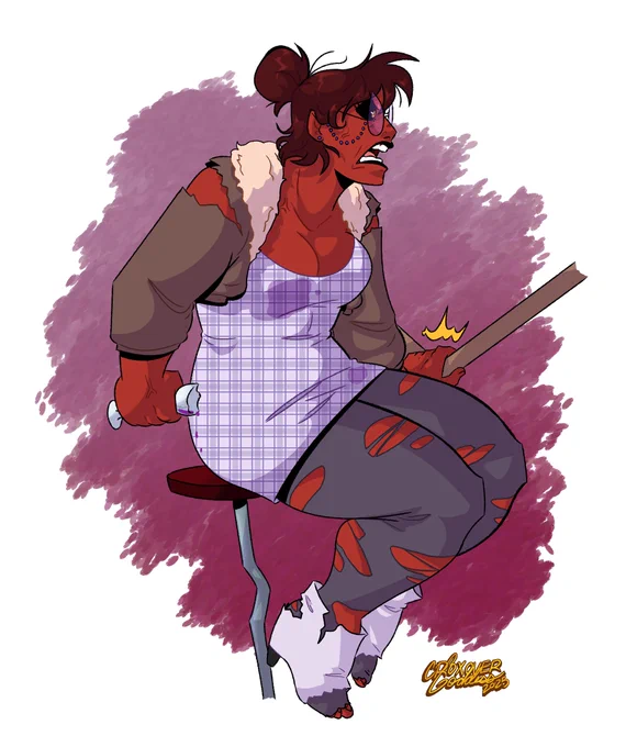 Don't make her mad! Fun commission for @/the-danarchist on bsky!