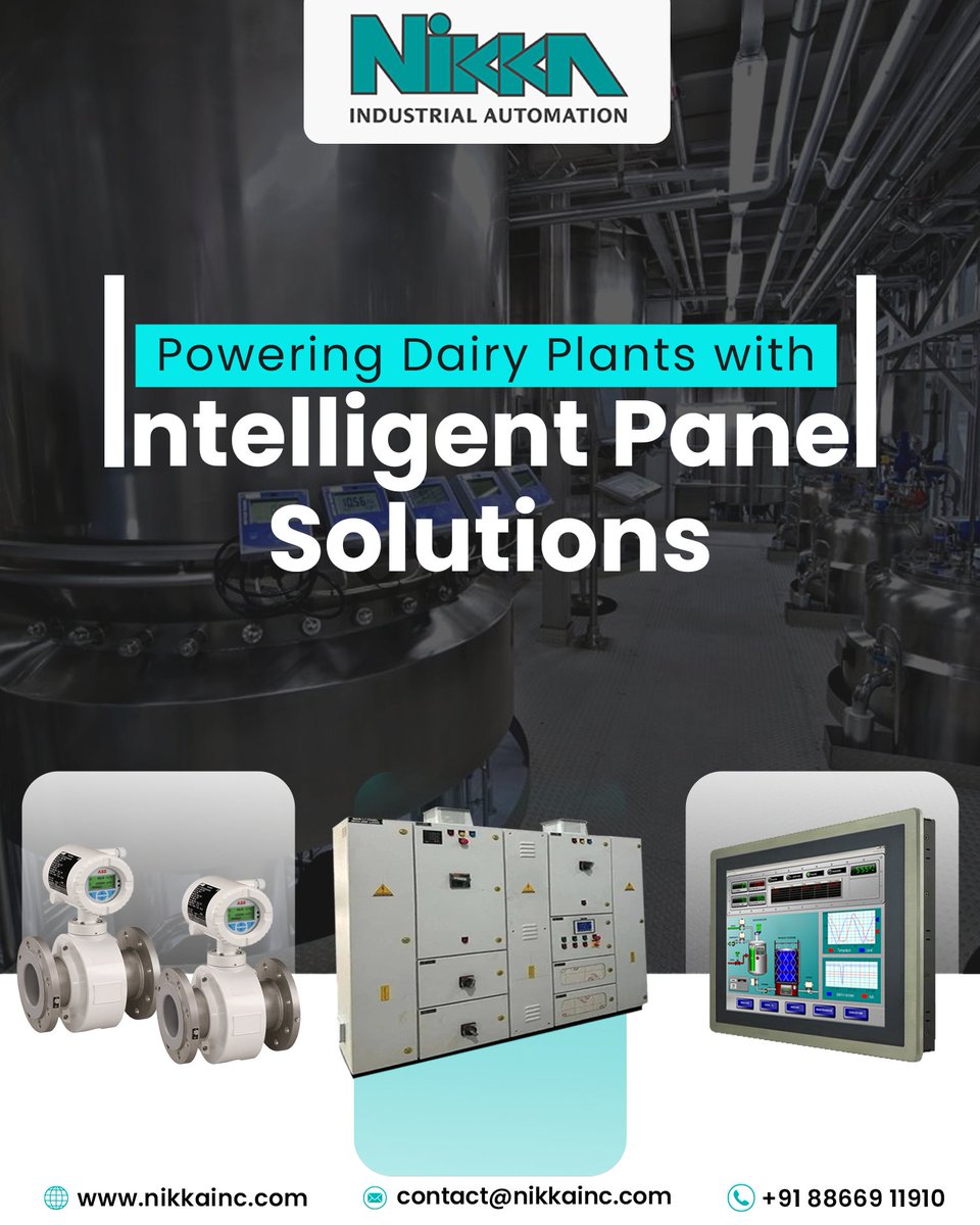 nikkagroup's tweet image. Smarter Panels for Smarter Dairies.

We power India's dairy plants with intelligent automation panels engineered for performance &amp;amp; safety.

 +91 8866911910 | contact@nikkainc.com
Visit nikkainc.com
#DairyAutomation #PanelManufacturing #IndiaAutomation #automation