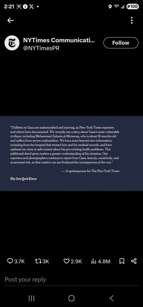 Chaskel Bennett (@chaskelbennett) on Twitter photo No apology. No retraction. No truth. The 'paper of record'posted a small correction on <a href="/NYTimesPR/">NYTimes Communications</a>, which has 88,000 followers, instead of the <a href="/nytimes/">The New York Times</a>, which has 55 million followers. A global blood libel of immense consequence for Israel spread across the world like wildfire No apology. No retraction. No truth. The 'paper of record'posted a small correction on <a href="/NYTimesPR/">NYTimes Communications</a>, which has 88,000 followers, instead of the <a href="/nytimes/">The New York Times</a>, which has 55 million followers. A global blood libel of immense consequence for Israel spread across the world like wildfire