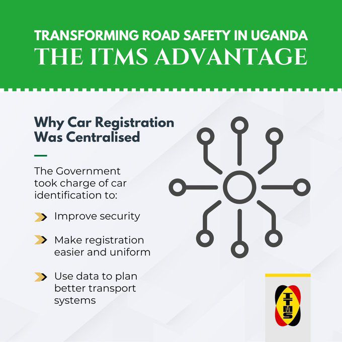 Uganda’s new registration plates are built for a smarter transport system.

With embedded tech linked to <a href="/itmsug/">Intelligent Transport Monitoring System Ug.</a>, they’ll improve vehicle traceability, reduce theft, and support automated enforcement. These plates will be part of a national shift toward accountable road use.