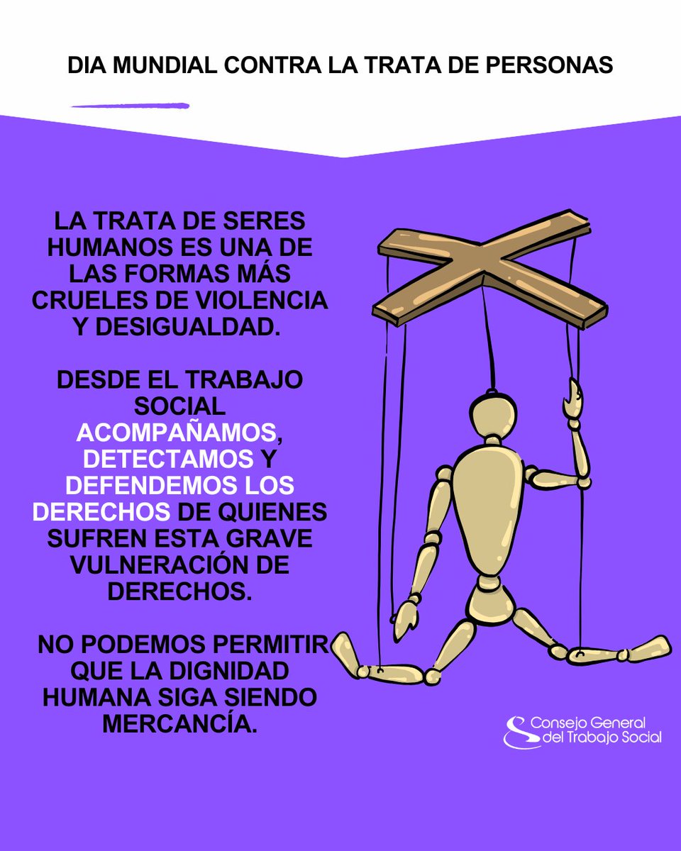 CGTrabajoSocial (@cgtrabajosocial) on Twitter photo Hoy, #DíaContraLaTrata, recordamos que miles de personas siguen siendo explotadas.
Desde <a href="/cgtrabajosocial/">CGTrabajoSocial</a> exigimos un compromiso colectivo para erradicarla.
📲 Lee la noticia completa aquí: cgtrabajosocial.es/noticias/30-de…
#TrabajoSocial #FinALaTrata #JusticiaSocial Hoy, #DíaContraLaTrata, recordamos que miles de personas siguen siendo explotadas.
Desde <a href="/cgtrabajosocial/">CGTrabajoSocial</a> exigimos un compromiso colectivo para erradicarla.
📲 Lee la noticia completa aquí: cgtrabajosocial.es/noticias/30-de…
#TrabajoSocial #FinALaTrata #JusticiaSocial