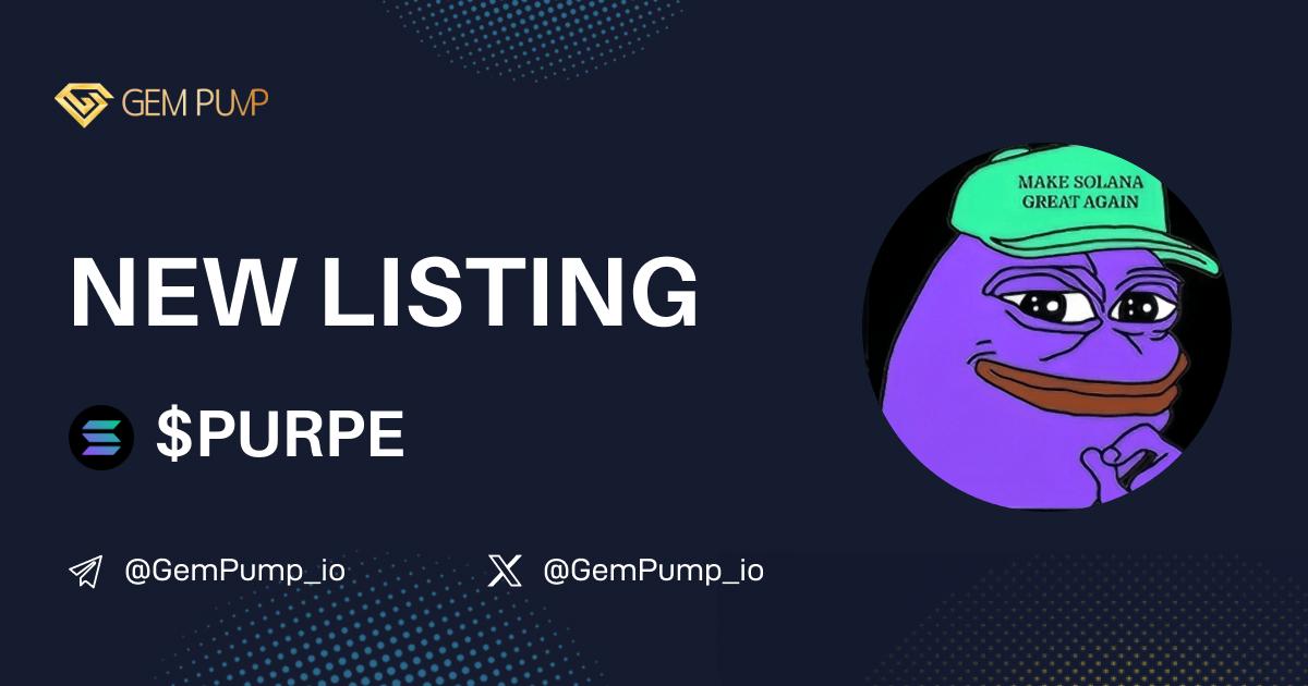 👏#PURPE listed on GemPump.io 🤝@GemPump_io

📄CA:HBoNJ5v8g71s2boRivrHnfSB5MVPLDHHyVjruPfhGkvL
 🌐TG：t.me/Purpe_SOL

 ✖️X：x.com/PurplePepeS0L

💎GemPump：gempump.io/token/purplepe…

 #gempump #memecoin #100xgem