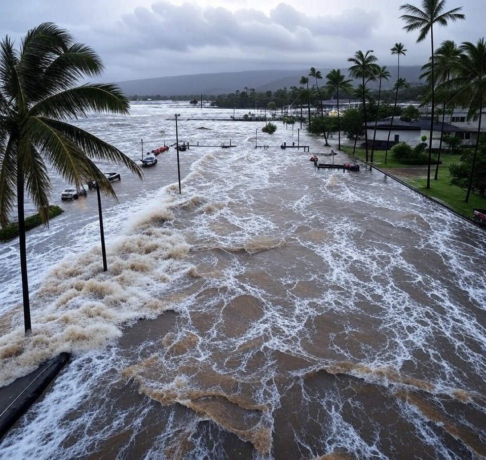 Tsunami waves are hitting Hawaii  sudden water level rise seen in Kahului, Nawiliwili, Honolulu, and Pearl Harbor,  #Tsunami #earthquakes #Hawaii  #TsunamiWatch #TsunamiAlert #Honolulu