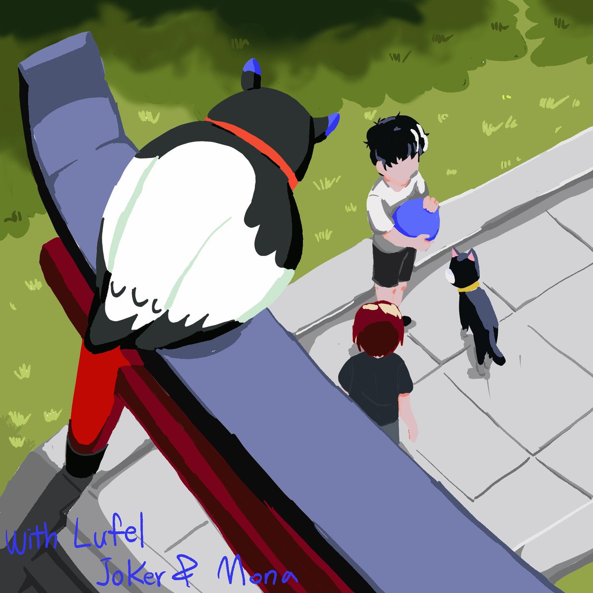 #P5X 
여름방학 end
少し #ジョカワン