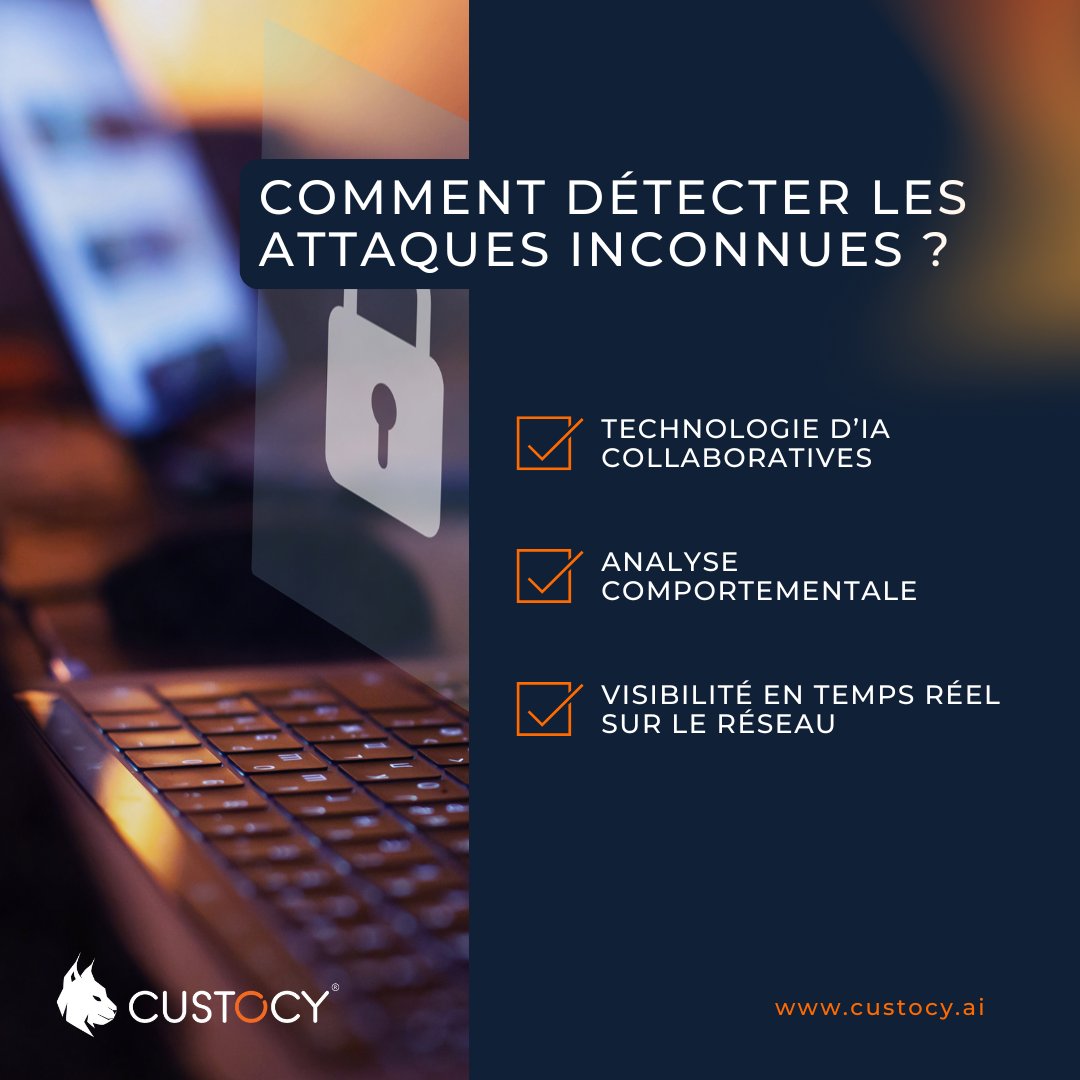 Vos outils détectent-ils les attaques inconnues ?🤔
Pas de signature. Juste un comportement anormal.
Le NDR @Custocy est bâti sur un moteur d'IA collaboratives qui s'appuie sur de l'analyse comportementale pour identifier les anomalies sans signature.
🔎eu1.hubs.ly/H0lXtFr0