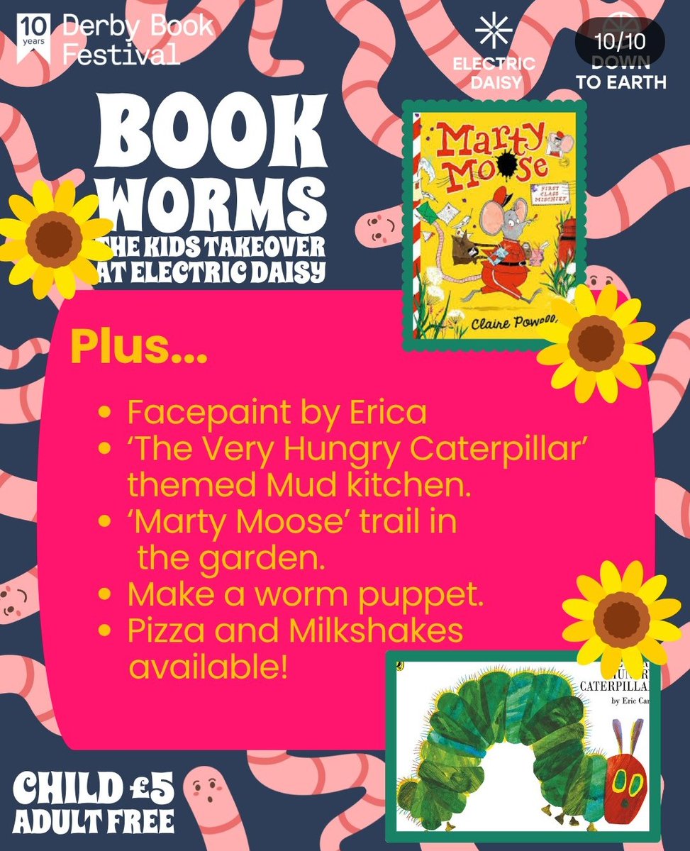 Kerry Dilks Illustration (@dilkskerry) on Twitter photo NEXT THURSDAY 🎉📚🪱
Are there any local #derbyshire people on here who wouldn't mind giving this post a share? Thank you! Get your tickets from <a href="/DerbyBookFest/">Derby Book Festival</a> today!
I will be bringing free activities, books on special offer, and new Autumn merch ✨️
#bookworms #derby #books NEXT THURSDAY 🎉📚🪱
Are there any local #derbyshire people on here who wouldn't mind giving this post a share? Thank you! Get your tickets from <a href="/DerbyBookFest/">Derby Book Festival</a> today!
I will be bringing free activities, books on special offer, and new Autumn merch ✨️
#bookworms #derby #books