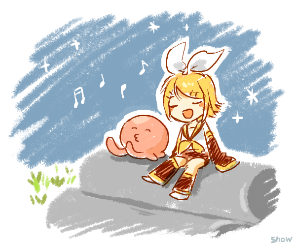 snow_shiwa's tweet photo. ～～～♪♪
#タコピーの原罪 #鏡音リン https://t.co/pzCtmq4Pnm