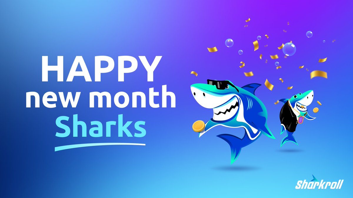 Happy New Month from the Sharkroll team! 
A fresh month means fresh chances to win big.  

This month, expect:
— Bigger game drops 
— More rewards for NFT holders 
— Surprise events 
— Real fun, real value
— More exciting Giveaways.

 Let’s roll into the new month strong. Play