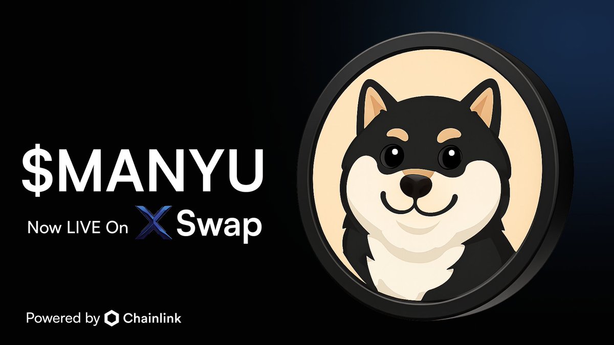MANYU is officially live on XSwap.

$MANYU - the legendary Shiba with over 20M fans worldwide is now available for cross‑chain swaps powered by <a href="/chainlink/">Chainlink</a> CCIP.

🔗Swap now on xswap.link/swap